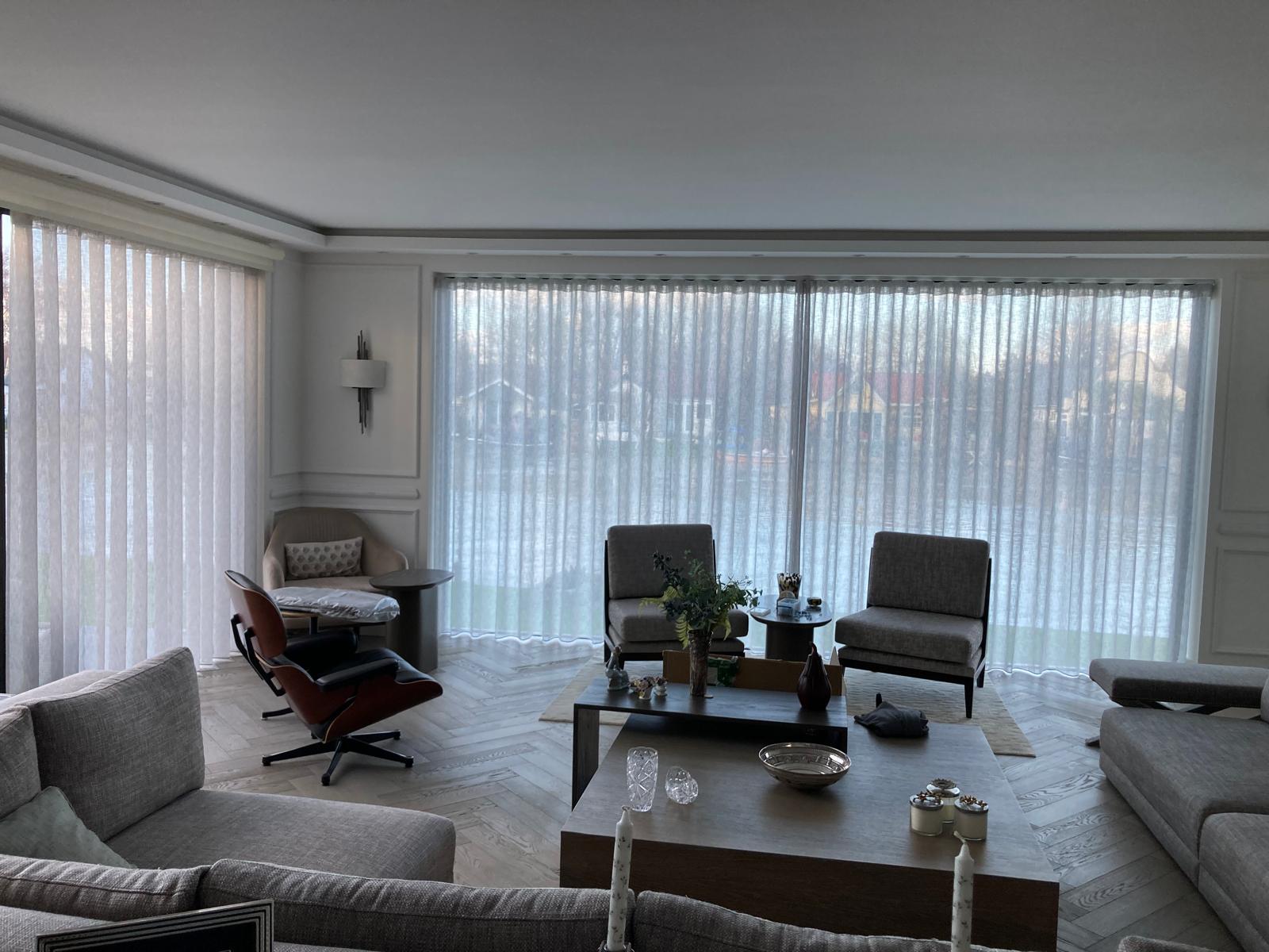 Sheer curtains — patio doors