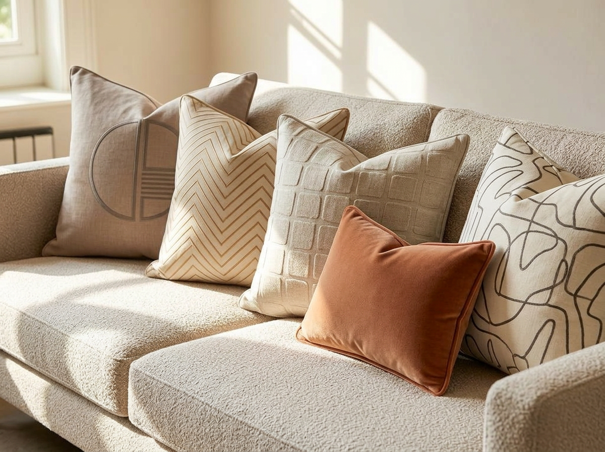 Scatter cushions — living room, Bridport